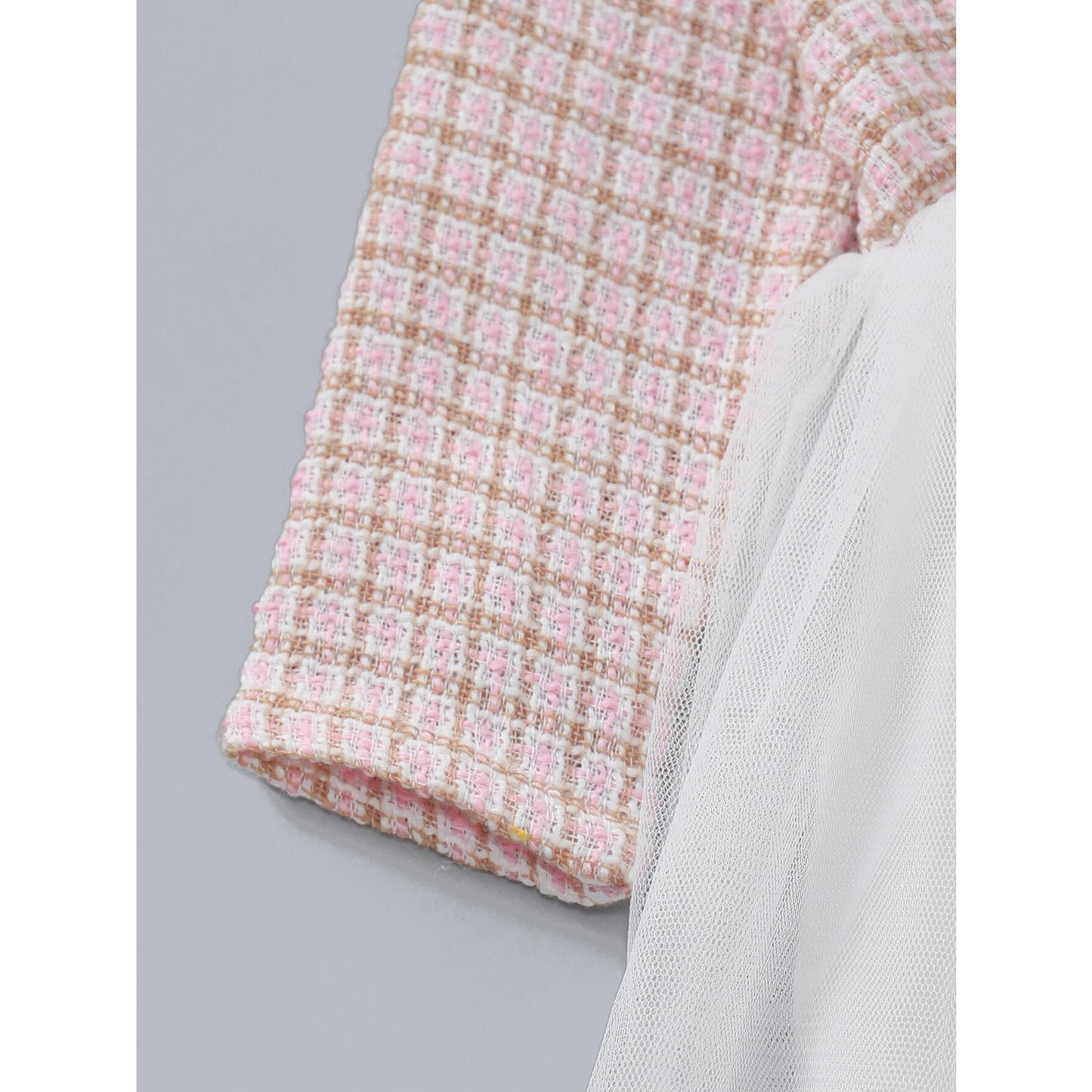 Newborn Baby Girl Clothes Baby Girl Dress Lapel Long Sleeve Dress Plaid Dress Baby Girl Tulle Dress Pink WL20081385