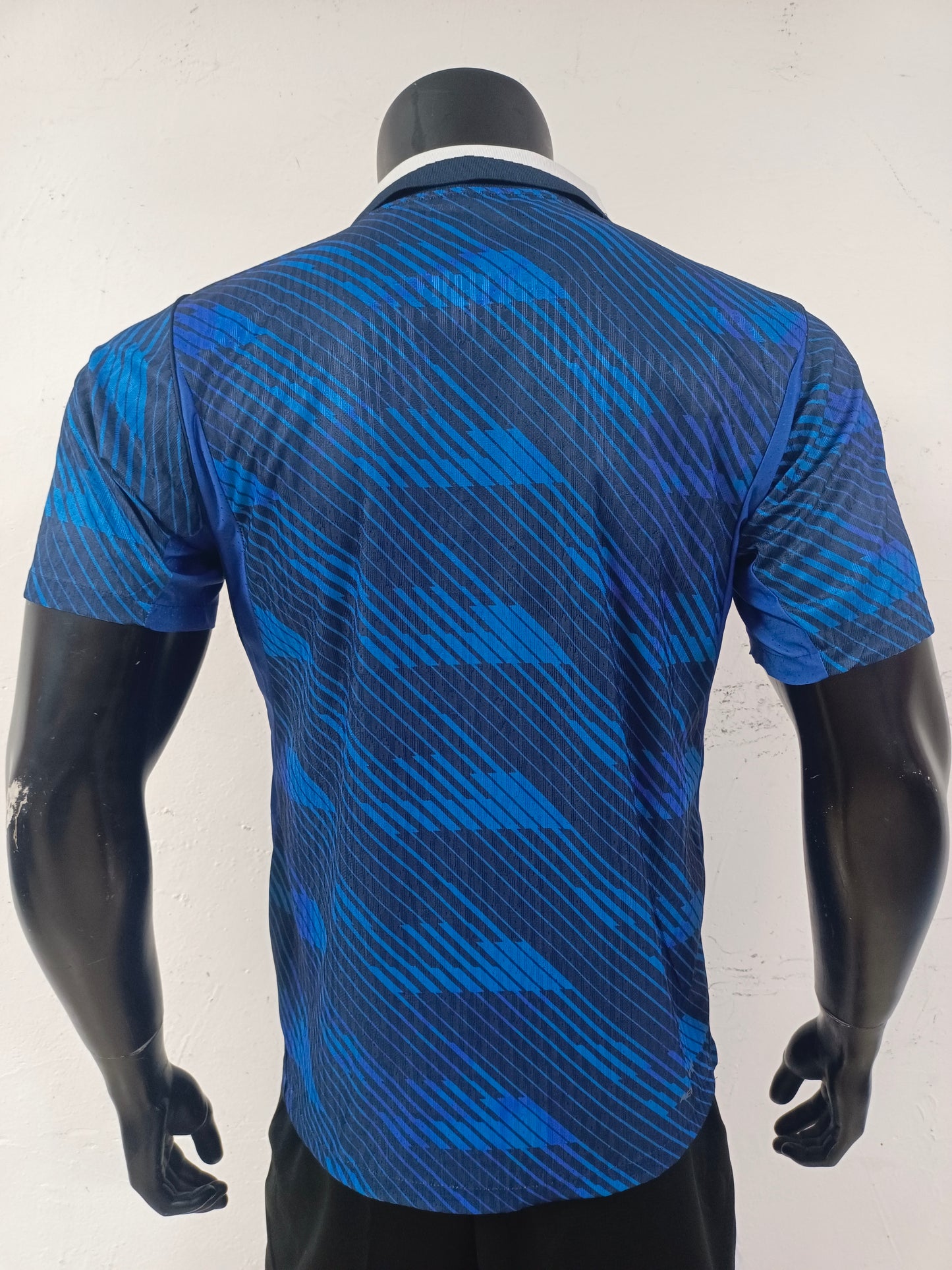 France 2026 Home Jersey | Dynamic Blue Geometric Pattern Performance Polo