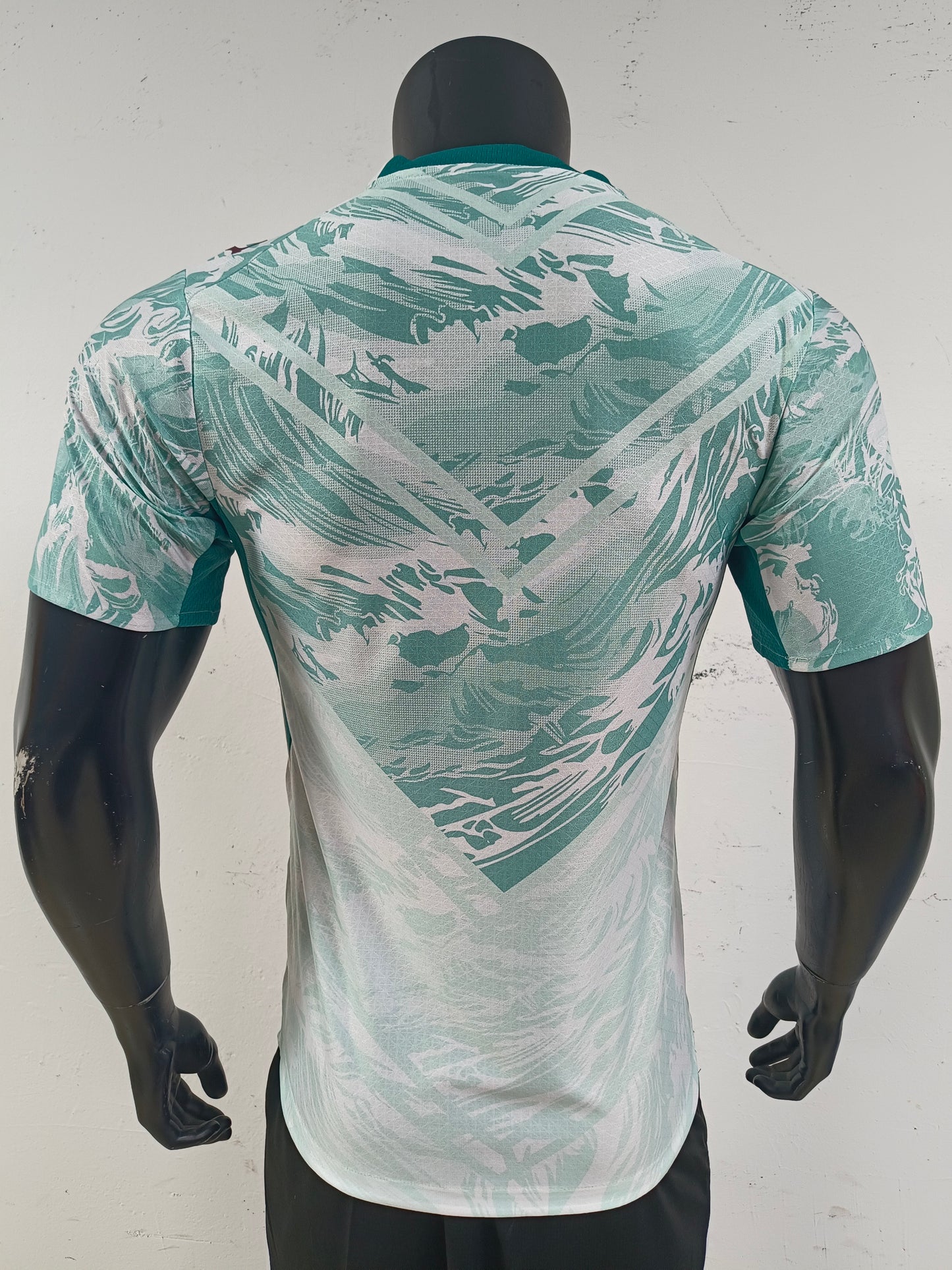 Portugal 2026 FIFA Away Jersey | Turquoise Wave Art with Teal V-Print T-shirts