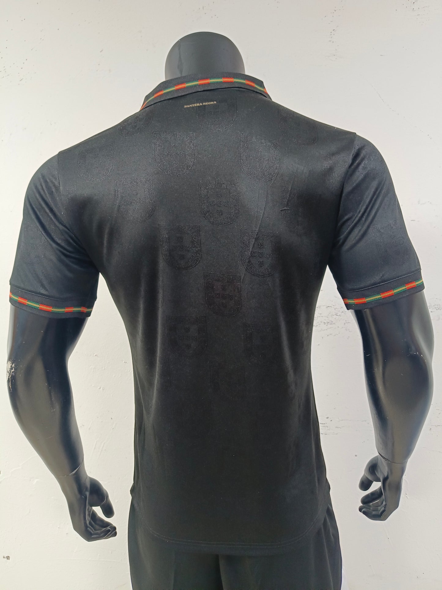 Portugal 2026 FIFA Away Jersey | Black “Panther” Geometric Print Polo