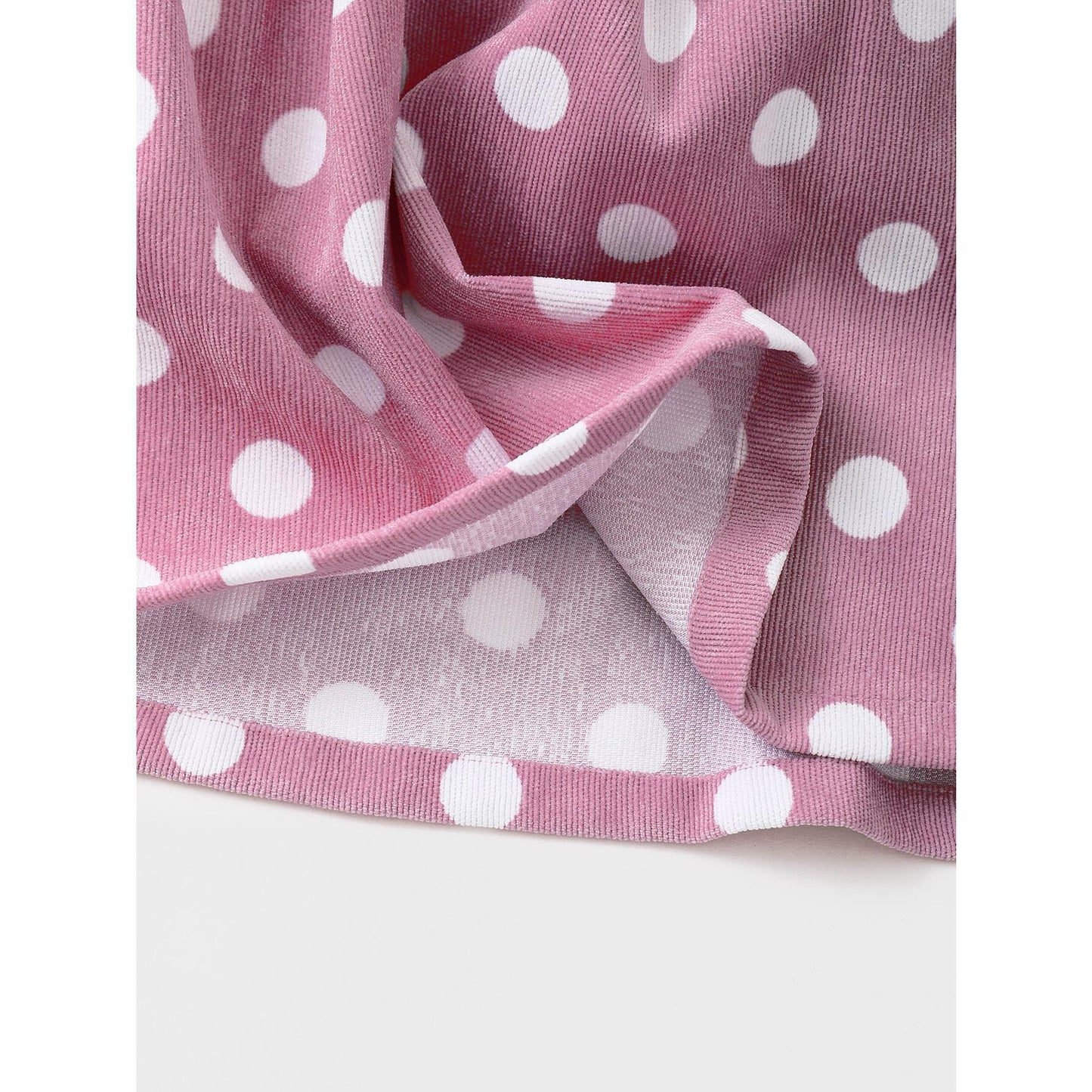 Newborn Baby Girl Clothes Baby Girl Dress Ruffle Collar Long Sleeve Polka Dots Dress Infant Baby Girl Fall Winter Dress Pink 22010020