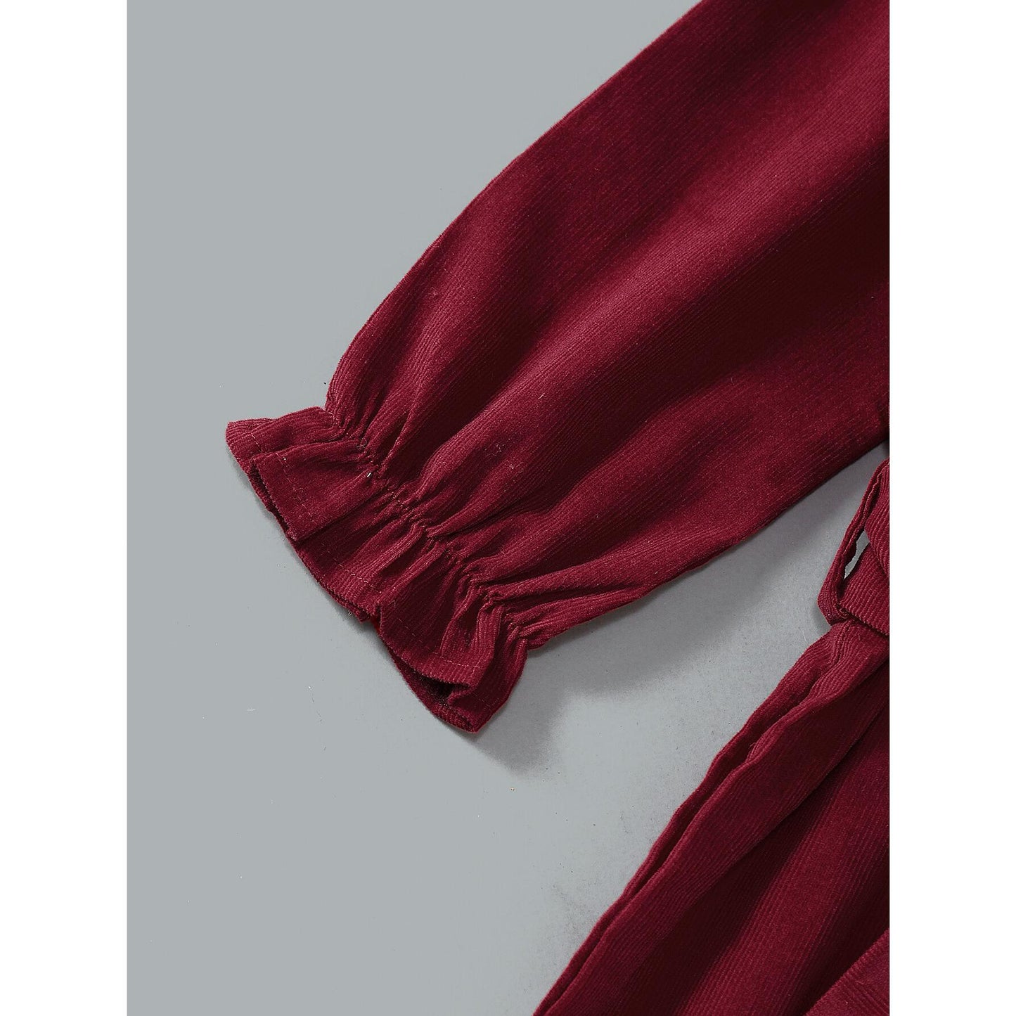 KID FASHION Toddler Baby Girl Clothes Baby Girl Jumpsuit Ruffle Long Sleeve One-piece Jumpsuit Baby Girl Overall Pants Red, WL20081313