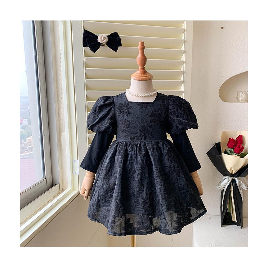 Baby Girls Princess Dress Long Sleeve Dress Jacquard Dress 21c039