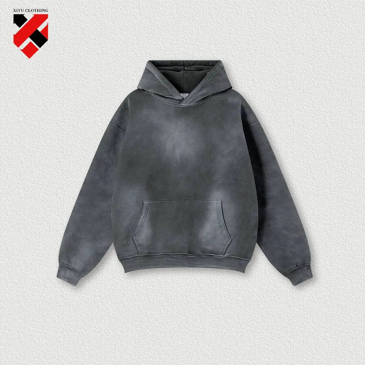 360G Cotton Polyester Autumn and Winter Youth Loose Basic Style Sports Knitted Fashion Casual Hoodie Suit for Men