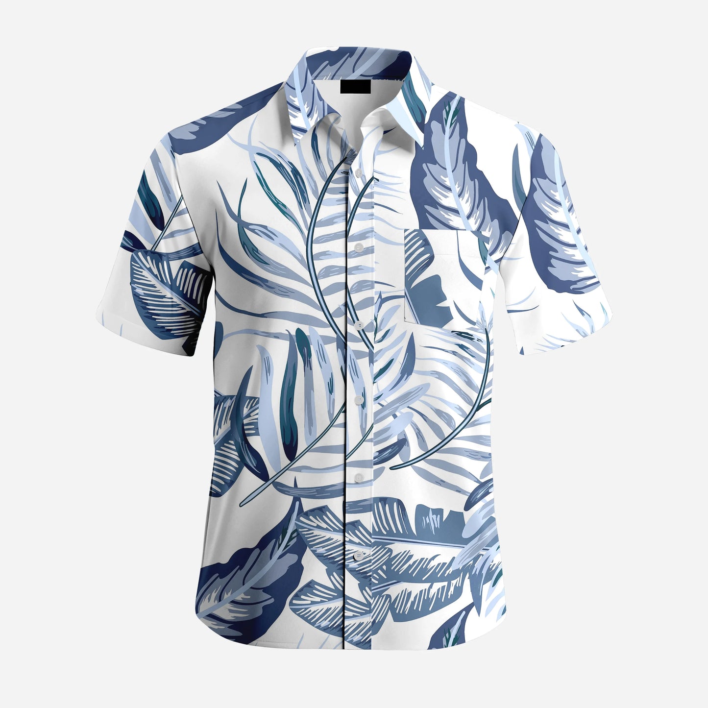 Custom Fashion Men's for Shirt Knitted Quick-Drying Tennis Golf Wear Comfortable Breathable Tropical Floral Print Hawaiian Shirt