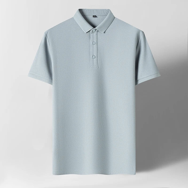 Man Quick Dry Polo Shirts Custom Logo Stiff Collar with Funny Pattern Polyester Cotton Material Quick Delivery Golf Shirts