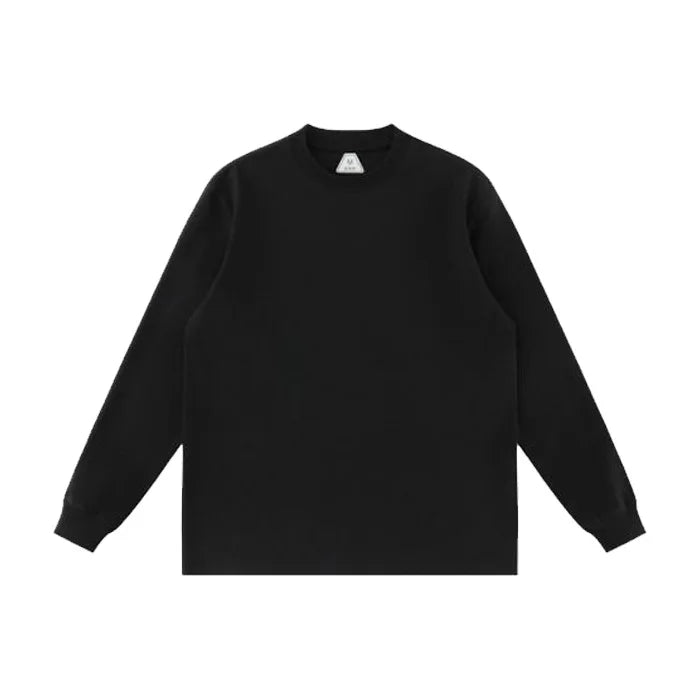 OEM/ODM Custom LOGO High Quality Blank Loose Bottom Casual T-shirt Versatile Streetwear Long Sleeve 260g Over-sized Sweater