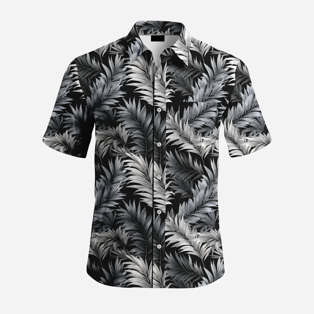 High Quality Customized Floral Pattern Sublimation Polyester Hawaiian Top Personalized Button Short Sleeves Men's Hawaii Shirts