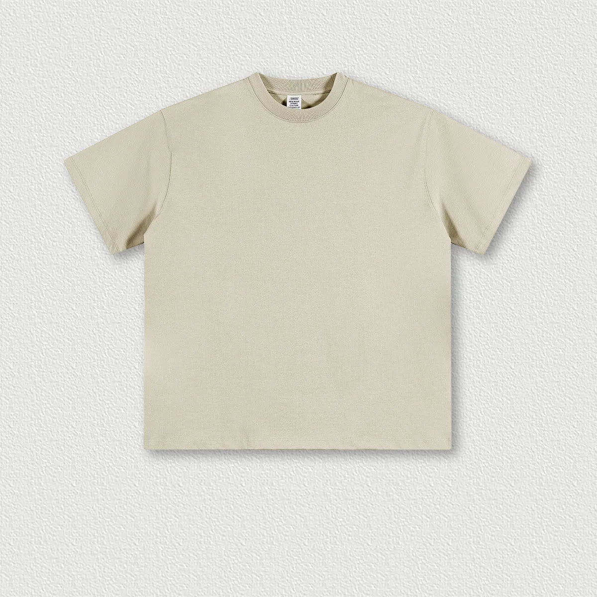 345G 100% Cotton Custom Logo Heavyweight New Trendy Brand Basic Short-sleeved Pure Cotton Loose Casual T-shirt for Men