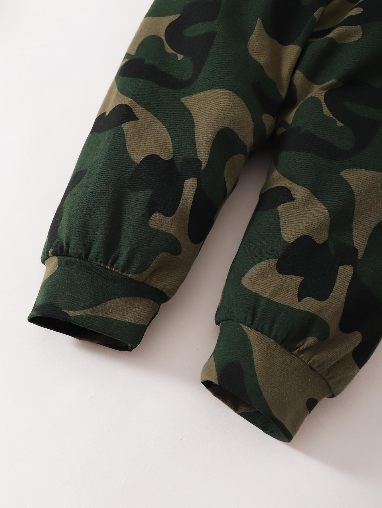 Baby Clothes Baby Boy Letter Long Sleeve Rombo Camo Pants Hat 3PCS L2007138-1
