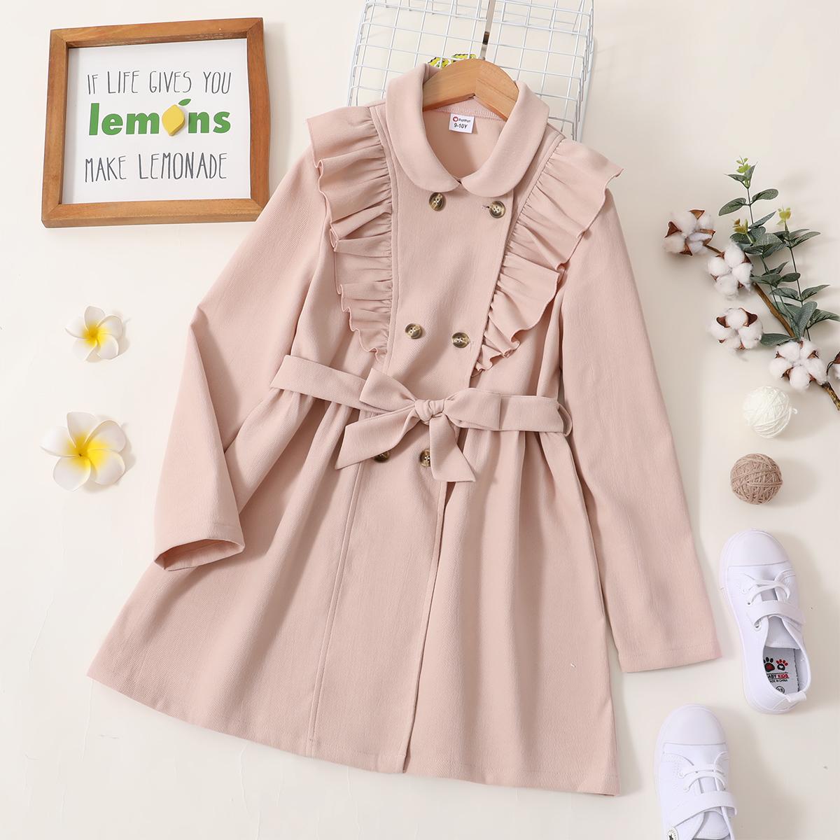 Baby Girls Long Sleeve Dress Litle Girls pink BZS1365