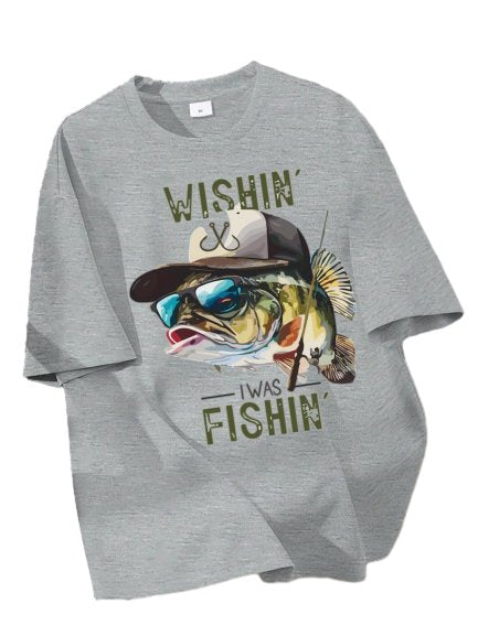 Boys T Shirts Boys Graphic Tees Short Sleeve Funny Fishing Pattern Summer Tops for 8-12 Years