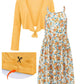 PureChapter Girls Clothes Floral Cami Dress with Knit Cardigan Summer Girls 2 Piece Outfit for 8-12Y