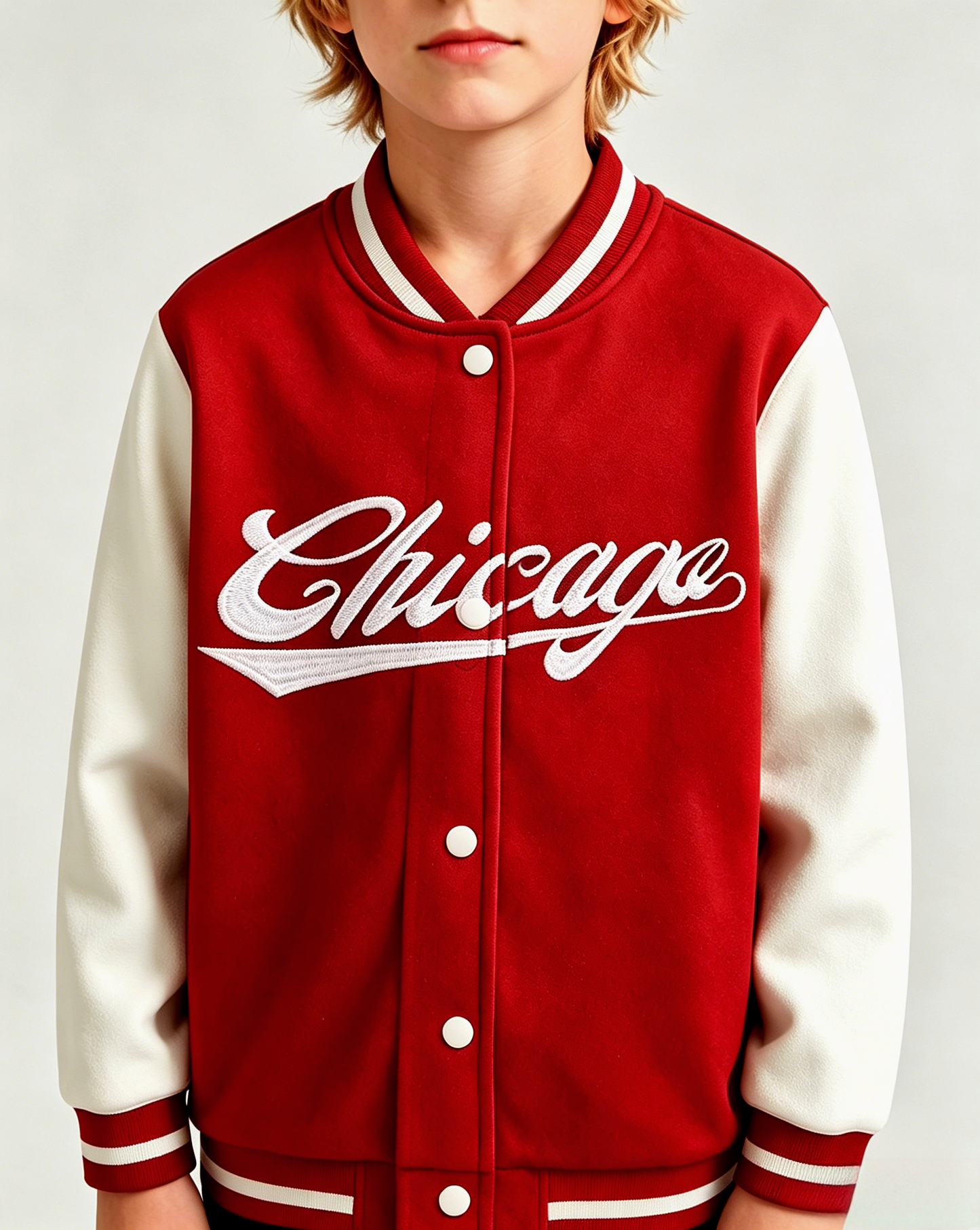 PureChapter Boys Varsity Baseball Jacket Color Block Letter Embroidered Button Bomber Coat for Teen Boys 7-15 Years