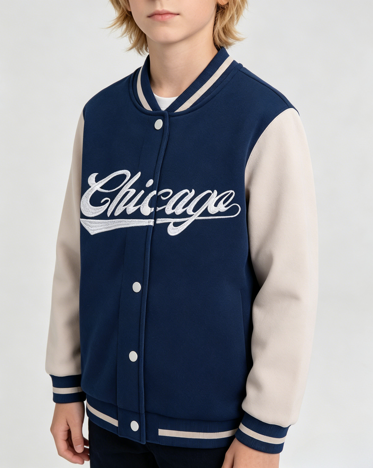 PureChapter Boys Varsity Baseball Jacket Color Block Letter Embroidered Button Bomber Coat for Teen Boys 7-15 Years