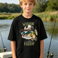 Boys T Shirts Boys Graphic Tees Short Sleeve Funny Fishing Pattern Summer Tops for 8-12 Years