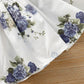 Kids fashion Girls Outfits Floral Summer Sleeveless Tops Shorts 2Pcs Clothes Set White 193431