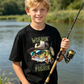 Boys T Shirts Boys Graphic Tees Short Sleeve Funny Fishing Pattern Summer Tops for 8-12 Years