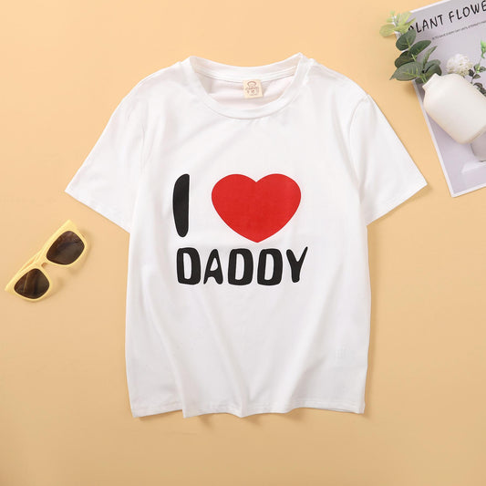 Kids Clothes Love Print T-Shirt DADDY JIT6786704