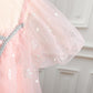 Baby Girls Princess Dress Gauze Embroidery Bow Dress One Piece Feast Dress Pink 339097