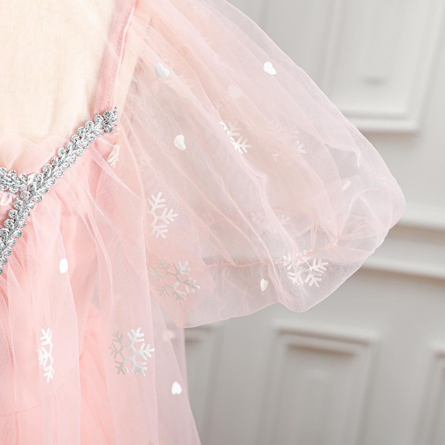 Baby Girls Princess Dress Gauze Embroidery Bow Dress One Piece Feast Dress Pink 339097