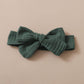 Newborn Baby Girls Romper Bodysuit Solid Color Romper Headband 2Pcs Green 12011153-3