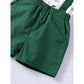 JOYSHOP Toddler Baby Boy Clothes Short Sleeve Beard Print Romper Top Shorts Overalls Set Baby Boy Summer Outfits Green 193449-3
