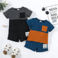 Kids Fashion Boys Clothes OOTD Splice Pocket Shirt Shorts 2Pcs Outfits 212211009