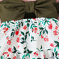 Ready Stock Baby Girls Clothes Straps Bubble Sleeve Floral Print Dress With Headband 2Pcs Summer Set Green 122110007