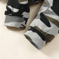Kid fashion Boys Clothes Fist Bump Romper Winter OOTD Camouflage Pants Hat 3Pcs Outfits Black 32109604