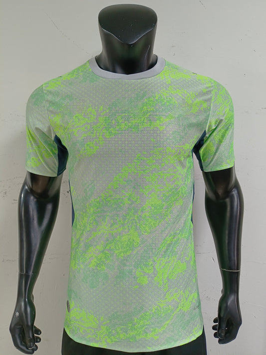Switzerland 2026 FIFA Away Jersey | Green & Yellow Camo Performance Polo