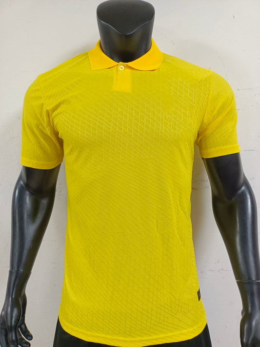 Brazil 2026 Home Jersey | Yellow Performance Polo with Geometric Texture