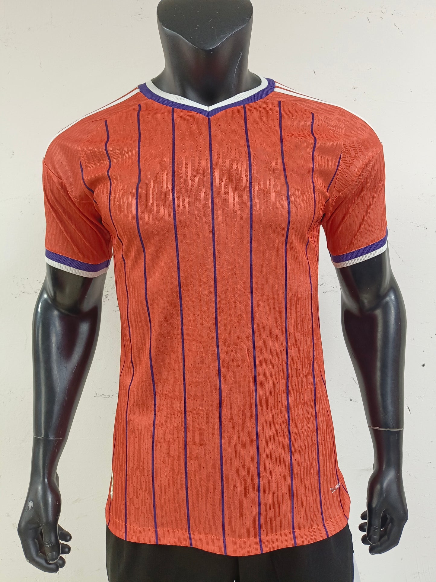 Scotland 2026 FIFA Away Jersey | Vibrant Orange with Navy Pin Stripe Tshirts
