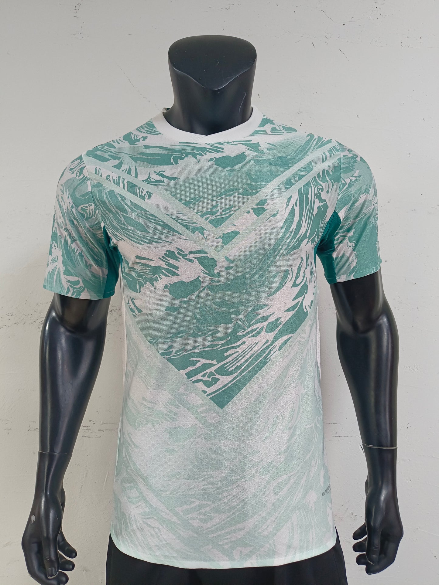 Portugal 2026 FIFA Away Jersey | Turquoise Wave Art with Teal V-Print T-shirts