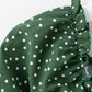 Jumpsuit For Baby Girls Bubble Sleeve Wave Point One Piece Green Little Girls ZX-221Y057