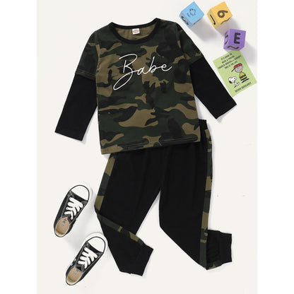 Baby Girl Clothes Baby Girl 2PCS Outfits Camouflage Long Sleeve Round Neckline Tops Pants Set Baby Girl Fall Winter Clothes WL20081384