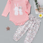 Kid fashion Girl Clothes Girl Outfits Ruffle Long Sleeve Romper Top Floral Pants 2PCS Clothing Set Pink WL20081301