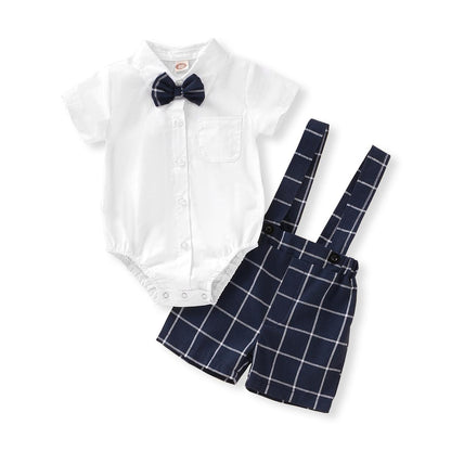 Infant Baby Boy Clothes Shorts Outfits Short Sleeve Romper Overalls Pants Set Infant Baby Boy Summer Clothing Outfits197212
