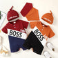 KID FASHION Baby Boys Clothes "little BOSS" Splice Summer Romper With Hat 2Pcs Romper Set 122205013