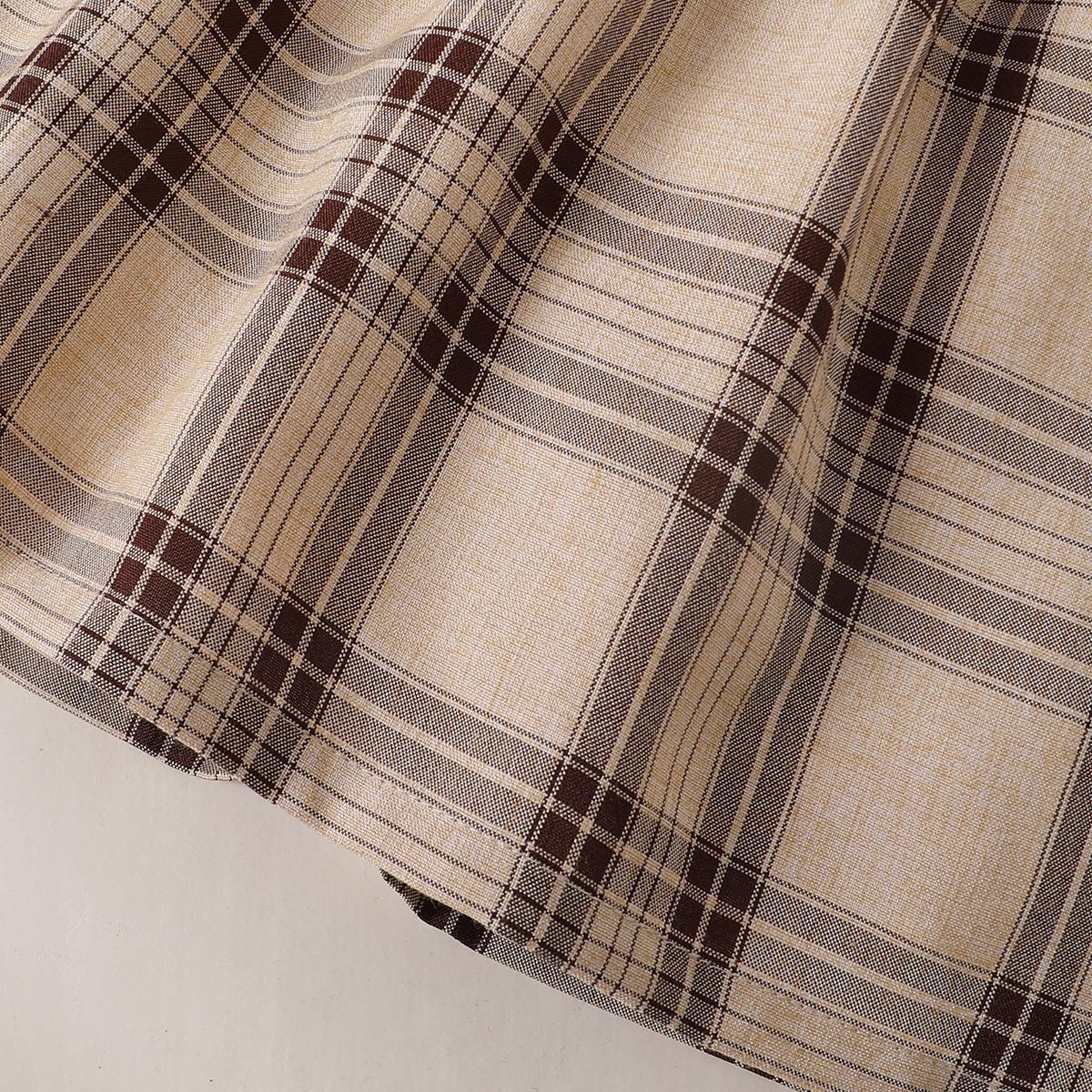 Baby Girls Clothes Baby OOTD Plaid Polo Shirts Dress 2PCS Brown 222211301