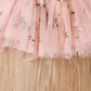 Baby Girls Outfits Straps Bow Tops For Summer Gauze Skirts 2Pcs Clothes Set Pink HE22325A