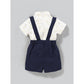 Baby Boys Clothes Baby Boys 2PCS Outfits Short Sleeve Lapel Tops Overall Shorts Set Dark BlueWL2004434