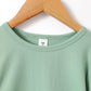 Kids fashion Boys Outfits Solid Color Long Sleeve Pants 2Pcs Clothes Set Green 112206301