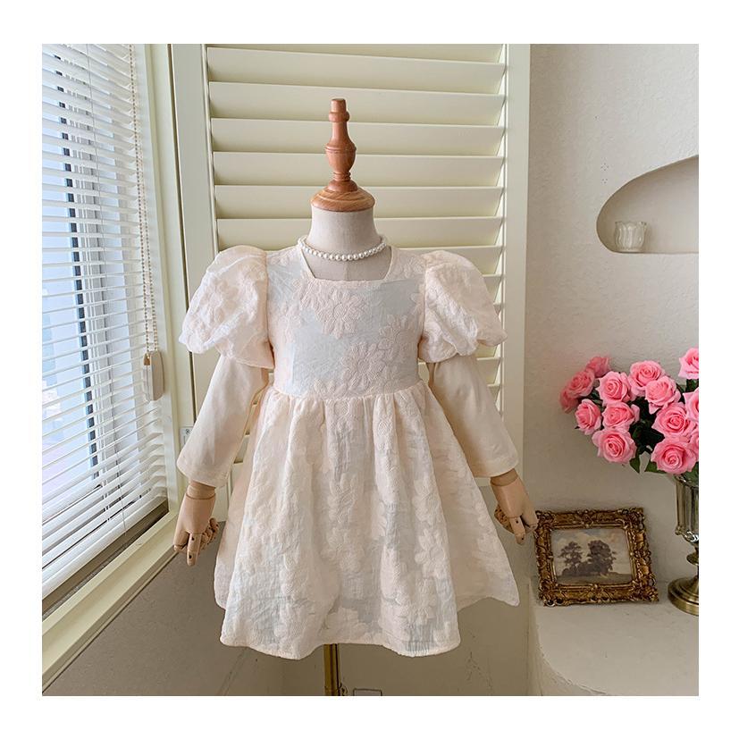 Baby Girls Princess Dress Long Sleeve Dress Jacquard Dress 21c039
