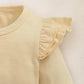 Baby Girls Clothes Long Sleeve T-Shirt Floral Pants Headband Apricot 3PCS WL20091497