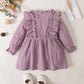 Baby Girls Dress Long Sleeve Bow Winter Dress Grace Dress Purple 22010055-4