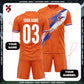 2026 World Cup Custom Orange Football Jersey Kit | Personalized Name, Number & Logo