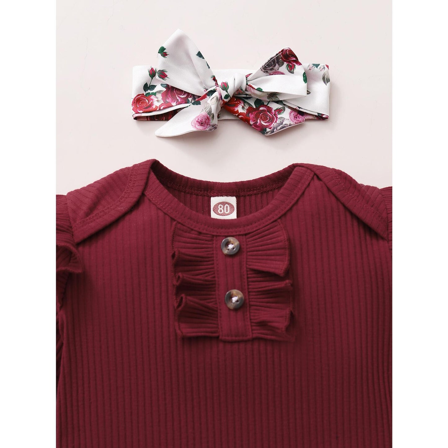 Newborn Baby Girl Outfits Ruffle Sleeve Romper Tops Floral Shorts Set Baby Girl Summer Clothes Outfits Set 22012047