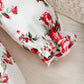 Baby Girls Dress Floral Long Sleeve For Winter One Piece Sun Dress White-GF112208007