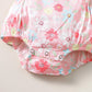 Kid Fashion Ready Stock Girls Clothes Summer Sleeveless Floral Print Romper With Hat 2Pcs Set ZX-ZB029